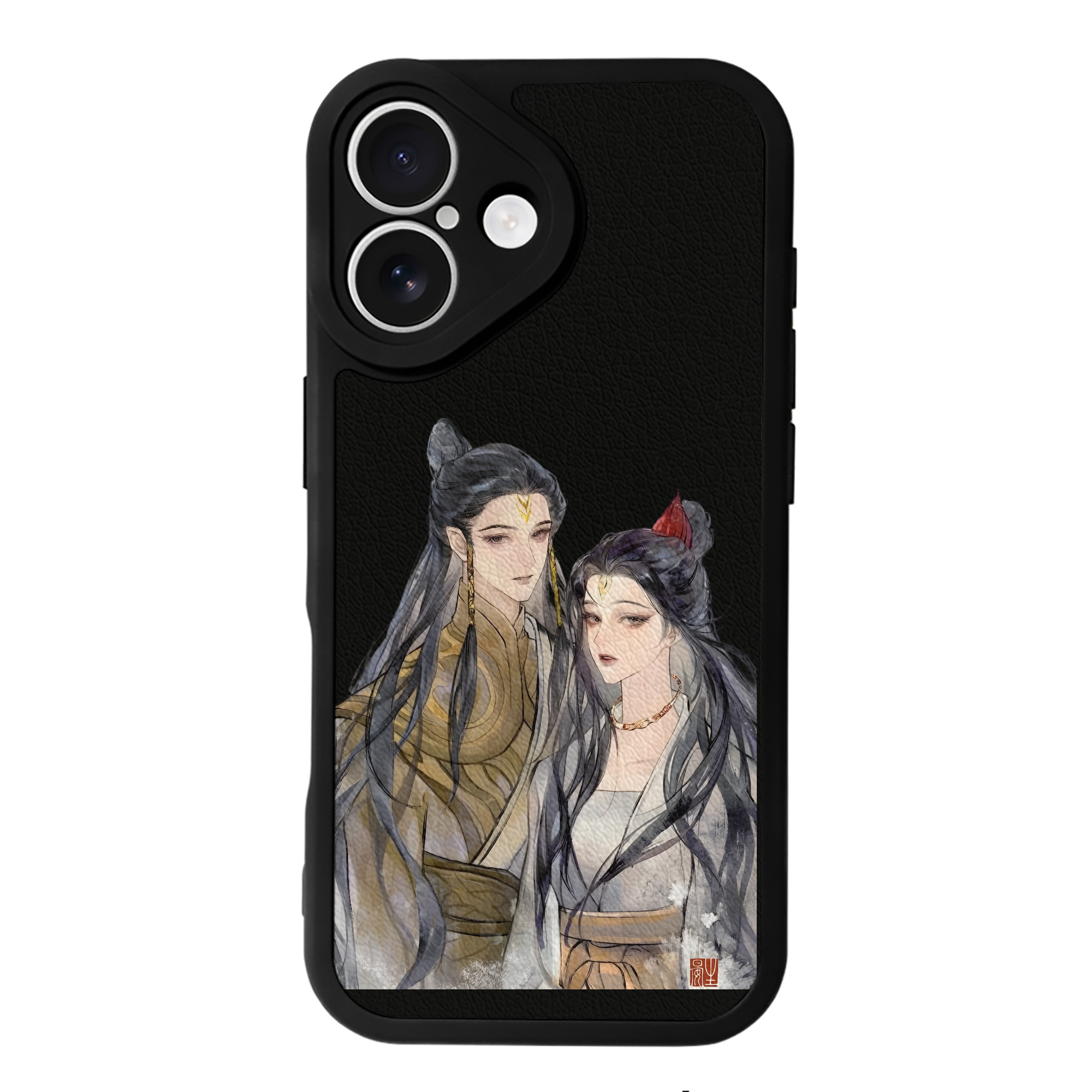 （画像用） Ne Zha 2 ナタ 魔童の大暴れ 【iPhone 16シリーズ対応】シリコンスマホケース（レザー調） 材質：シリコン